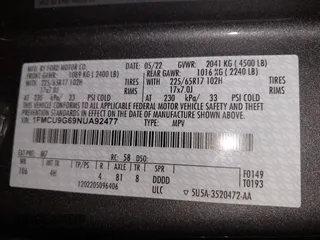 2022 Ford Escape SE z VIN 1FMCU9G69NUA92477, wystawiony jako IAAI lot #42202034 z przebiegiem 29 232 mil mil oraz . Historia ofert i sprzedaży dostępna na DreamBid. Obrazek 9.