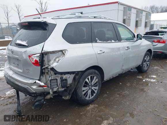 2017 Nissan Pathfinder SV with VIN 5N1DR2MM2HC625876, listed as a IAAI auction lot 41564057 with 168,235 mi miles. Bid and sale history available at carsss.com. Image 4.