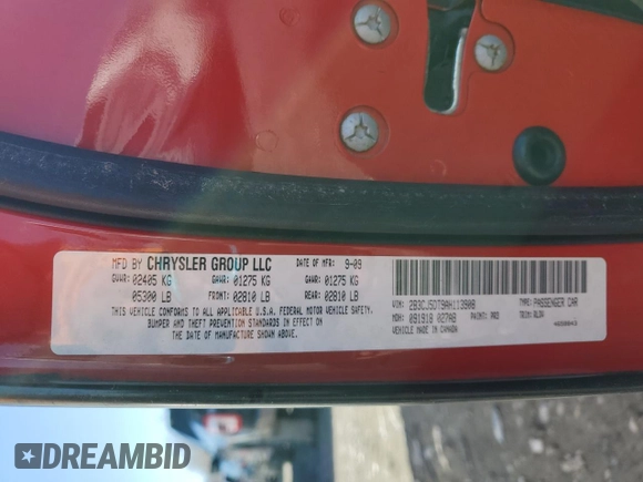 2010 Dodge Challenger R/T z VIN 2B3CJ5DT9AH113908, wystawiony jako Copart lot #47798975 z przebiegiem 137 153 mil mil oraz Szkoda całkowita • Salvage title. Historia ofert i sprzedaży dostępna na DreamBid. Obrazek 12.