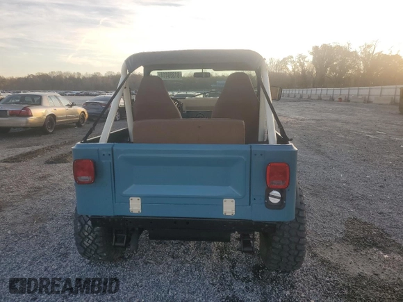 1980 Jeep CJ z VIN J0D93EC050355, wystawiony jako Copart lot #81330414 z przebiegiem 129 mil mil oraz Czysty tytuł • Clean title. Historia ofert i sprzedaży dostępna na DreamBid. Obrazek 6.