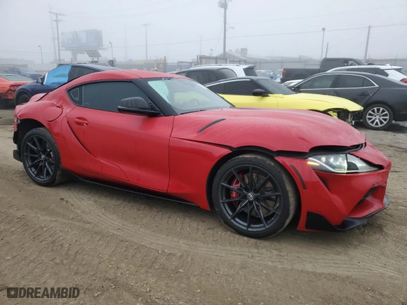 2023 Toyota GR Supra 3.0 with VIN WZ1DB0G08PW056651, listed as a Copart auction lot 85150754 with 31,194 mi miles and Salvage Title. Bid and sale history available at carsss.com. Image 4.