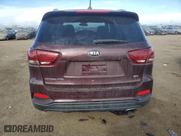 2020 Kia Sorento LX with VIN 5XYPG4A32LG650912, listed as a Copart auction lot 46738265 with 77,224 mi miles and Salvage Title. Bid and sale history available at carsss.com. Image 6.