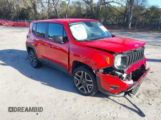 2021 Jeep Renegade Upland Edition with VIN ZACNJDAB1MPM37898, listed as a IAAI auction lot 41276713 with 12,000 mi miles. Bid and sale history available at carsss.com. Image 1.