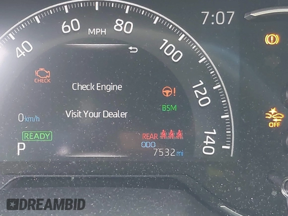 2024 Toyota RAV4 Hybrid SE with VIN JTM16RFV0RD118873, listed as a IAAI auction lot 42039019 with 7,532 mi miles and . Bid and sale history available at DreamBid. Image 16.
