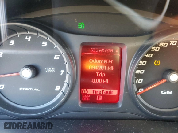2009 Pontiac G8 GT with VIN 6G2EC57YX9L301495, listed as a Copart auction lot 79904474 with 94,281 mi miles and Salvage Title. Bid and sale history available at carsss.com. Image 9.