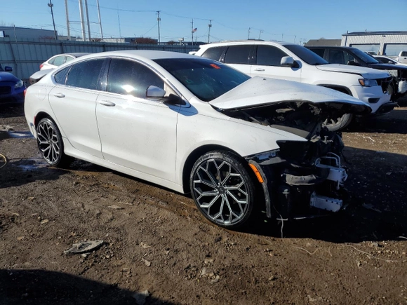 2015 Chrysler 200 Limited with VIN 1C3CCCAB0FN577195, listed as a Copart auction lot 42848045 with 0 mi miles and Salvage Title. Bid and sale history available at carsss.com. Image 4.
