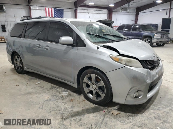 2011 Toyota Sienna SE with VIN 5TDXK3DC0BS063470, listed as a Copart auction lot 48804635 with 203,675 mi miles and Salvage Title. Bid and sale history available at carsss.com. Image 4.