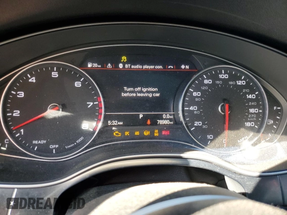 2018 Audi A6 Premium Plus with VIN WAUD8AFC1JN007252, listed as a Copart auction lot 46547795 with 78,980 mi miles and Salvage Title. Bid and sale history available at carsss.com. Image 9.