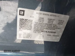 2020 Chevrolet Tahoe LT with VIN 1GNSCBKC4LR246060, listed as a IAAI auction lot 41272902 with 105,417 mi miles and . Bid and sale history available at DreamBid. Image 9.