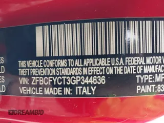 2016 FIAT 500X Trekking z VIN ZFBCFYCT3GP344636, wystawiony jako IAAI lot #41991849 z przebiegiem 54 270 mil mil oraz . Historia ofert i sprzedaży dostępna na DreamBid. Obrazek 9.