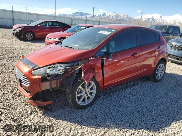 2019 Ford Fiesta SE with VIN 3FADP4EJ0KM166014, listed as a Copart auction lot 45999075 with 49,142 mi miles and Salvage Title. Bid and sale history available at DreamBid. Image 1.