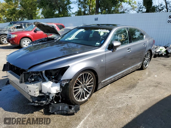 2014 Lexus LS 460 with VIN JTHCL5EF7E5021967, listed as a Copart auction lot 57899953 with 40,355 mi miles and Salvage title. Bid and sale history available at DreamBid. Image 1.