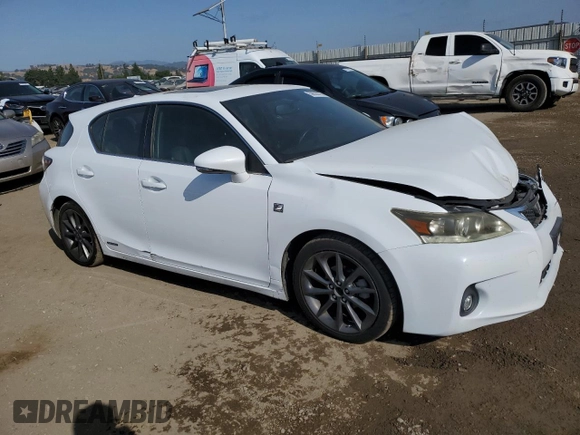 2013 Lexus CT 200h with VIN JTHKD5BH4D2142535, listed as a Copart auction lot 59635375 with 167,988 mi miles and Salvage title. Bid and sale history available at DreamBid. Image 4.