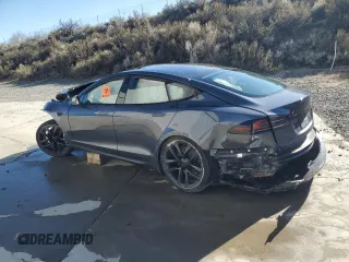 2023 Tesla Model S with VIN 5YJSA1E59PF522444, listed as a Copart auction lot 49835095 with Not provided miles and Salvage title. Bid and sale history available at DreamBid. Image 2.