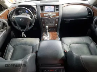 2017 Nissan Armada Platinum with VIN JN8AY2NF9H9302856, listed as a Copart auction lot 60226345 with 116,336 mi miles and Salvage title. Bid and sale history available at DreamBid. Image 8.
