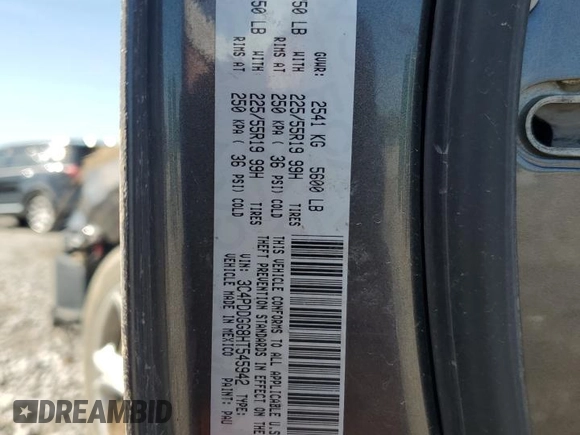 2017 Dodge Journey Crossroad Plus z VIN 3C4PDDGG8HT545942, wystawiony jako Copart lot #53985625 z przebiegiem Nie podano mil oraz Szkoda całkowita • Salvage title. Historia ofert i sprzedaży dostępna na DreamBid. Obrazek 13.