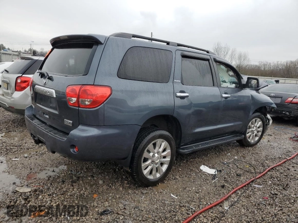 2008 Toyota Sequoia Platinum with VIN 5TDBY67AX8S022387, listed as a Copart auction lot 39725884 with 0 mi miles and Salvage Title. Bid and sale history available at carsss.com. Image 3.