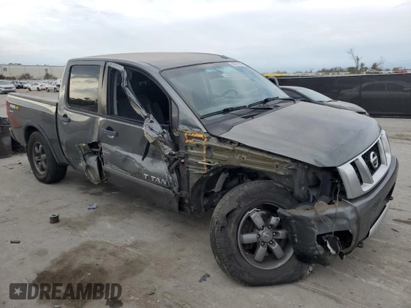 2015 Nissan Titan SV with VIN 1N6BA0ECXFN503651, listed as a Copart auction lot 88101695 with 120,649 mi miles and Salvage title. Bid and sale history available at DreamBid. Image 4.