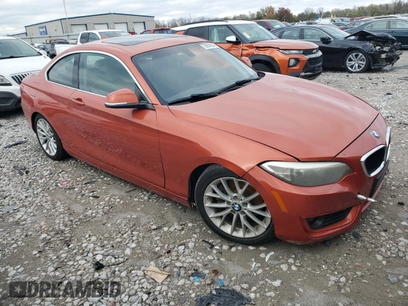 2015 BMW 2 Series 228i xDrive with VIN WBA1F7C5XFVX95442, listed as a Copart auction lot 78858824 with 159,414 mi miles and Salvage Title. Bid and sale history available at carsss.com. Image 4.