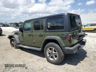 2022 Jeep Wrangler Unlimited Sahara with VIN 1C4HJXEN3NW242458, listed as a Copart auction lot 48148815 with 26,154 mi miles and Salvage Title. Bid and sale history available at DreamBid. Image 2.