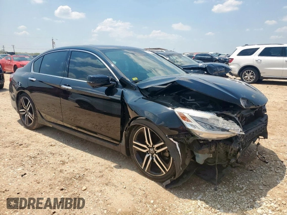 2016 Honda Accord Touring with VIN 1HGCR3F9XGA012737, listed as a Copart auction lot 58274935 with 69,715 mi miles and Salvage title. Bid and sale history available at DreamBid. Image 4.