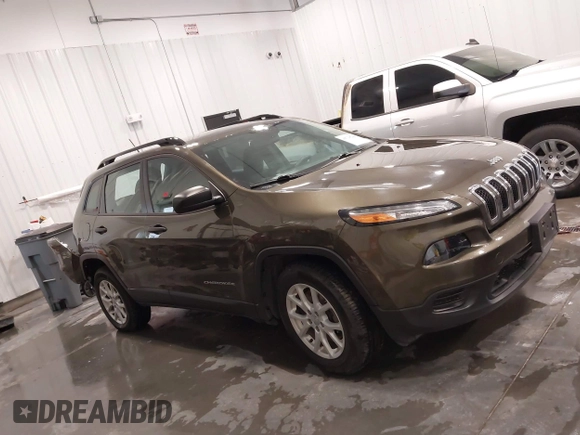 2015 Jeep Cherokee Sport with VIN 1C4PJMAB9FW595102, listed as a IAAI auction lot 41718244 with 95,059 mi miles. Bid and sale history available at carsss.com. Image 13.