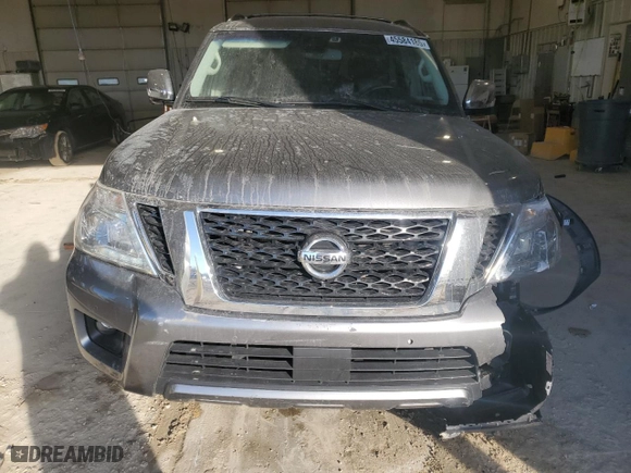 2017 Nissan Armada SV with VIN JN8AY2NC1H9502023, listed as a Copart auction lot 45584185 with 154,635 mi miles and Salvage Title. Bid and sale history available at carsss.com. Image 5.