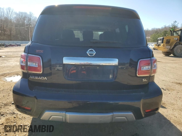 2018 Nissan Armada Platinum with VIN JN8AY2ND9JX001648, listed as a Copart auction lot 89330445 with 127,304 mi miles and Salvage Title. Bid and sale history available at carsss.com. Image 6.