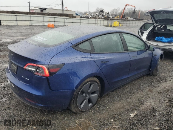 2021 Tesla Model 3 Long Range with VIN 5YJ3E1EB6MF923931, listed as a Copart auction lot 51829505 with 45,389 mi miles and Salvage Title. Bid and sale history available at carsss.com. Image 3.