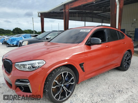2021 BMW X4 M z VIN 5YMUJ0C02M9F18326, wystawiony jako Copart lot #81575004 z przebiegiem 48 692 mil mil oraz Nie do naprawy • Non repairable. Historia ofert i sprzedaży dostępna na DreamBid. Obrazek 1.