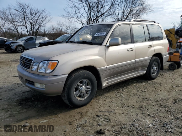 2002 Lexus LX 470 z VIN JTJHT00W323520240, wystawiony jako Copart lot #46495595 z przebiegiem 187 788 mil mil oraz Szkoda całkowita • Salvage title. Historia ofert i sprzedaży dostępna na DreamBid. Obrazek 1.