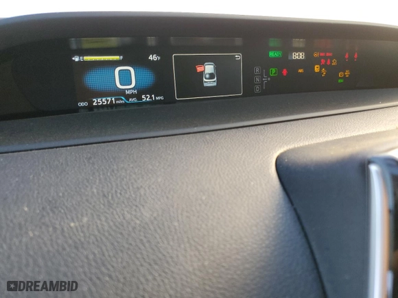2021 Toyota Prius L Eco with VIN JTDKAMFU2M3127974, listed as a Copart auction lot 76284914 with 25,571 mi miles and Salvage Title. Bid and sale history available at carsss.com. Image 9.