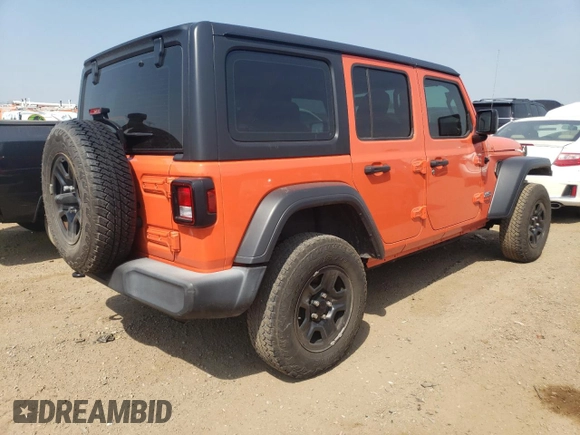 2018 Jeep Wrangler Unlimited Sport S с VIN 1C4HJXDN2JW246657, выставлен на аукционе Copart как лот 60331945 с пробегом 61 071 миль миль и Списание • Salvage title. История ставок и продаж доступна на DreamBid. Изображение 3.