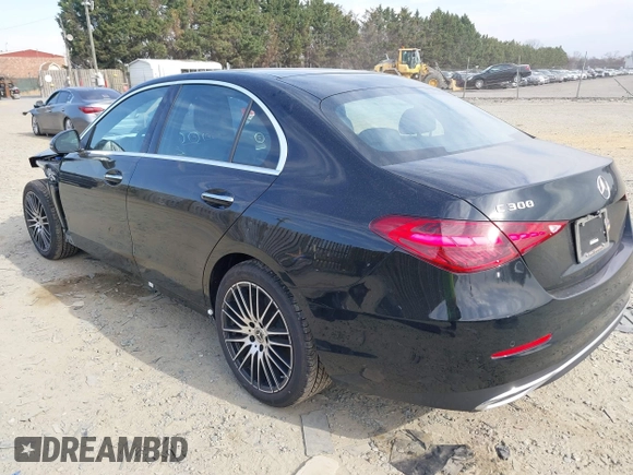 2025 Mercedes-Benz C 300 with VIN W1KAF4HB7SR253109, listed as a IAAI auction lot 41832800 with 703 mi miles and . Bid and sale history available at DreamBid. Image 3.