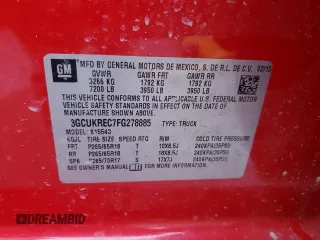 2015 Chevrolet Silverado 1500 LT with VIN 3GCUKREC7FG278885, listed as a Copart auction lot 48157635 with 98,844 mi miles and Salvage Title. Bid and sale history available at carsss.com. Image 12.