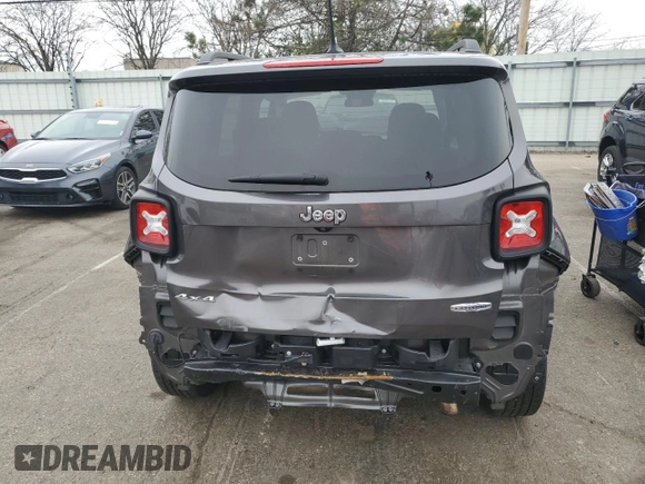 2017 Jeep Renegade Latitude with VIN ZACCJBBB1HPF66713, listed as a Copart auction lot 51948275 with 63,091 mi miles and Salvage Title. Bid and sale history available at carsss.com. Image 6.