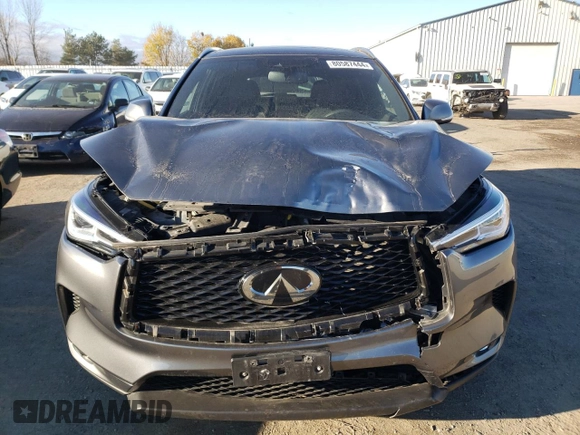 2021 Infiniti QX50 Luxe with VIN 3PCAJ5BB9MF125034, listed as a Copart auction lot 80587444 with 34,106 mi miles and Salvage Title. Bid and sale history available at DreamBid. Image 5.