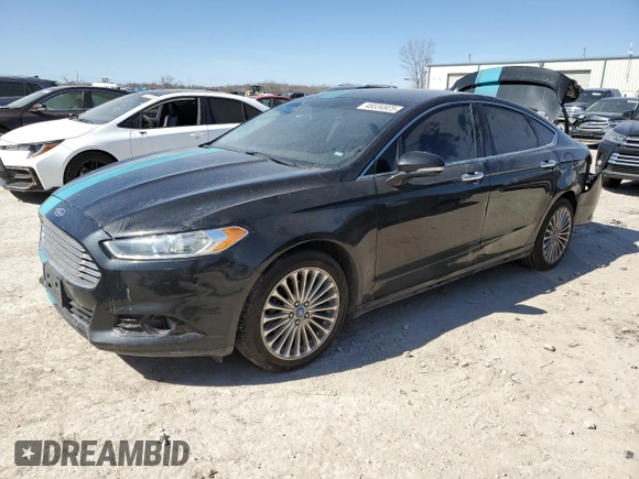 2014 Ford Fusion Titanium with VIN 3FA6P0K99ER196485, listed as a Copart auction lot 48334925 with 202,655 mi miles and Salvage Title. Bid and sale history available at carsss.com. Image 1.