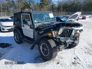 2003 Jeep Wrangler Sahara with VIN 1J4FA59SX3P314995, listed as a IAAI auction lot 41334396 with 186,301 mi miles. Bid and sale history available at carsss.com. Image 1.