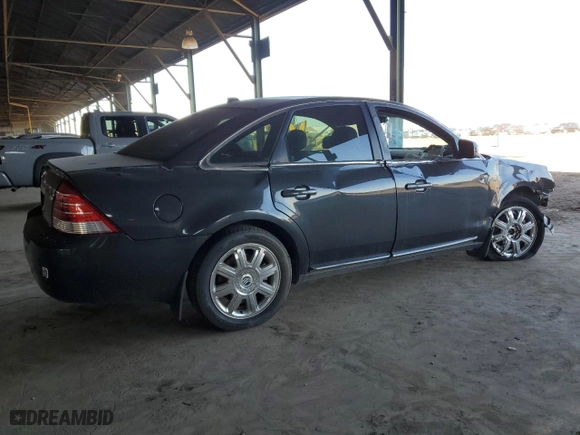 2007 Mercury Montego Premier with VIN 1MEHM43137G602765, listed as a Copart auction lot 81796354 with 0 mi miles and Salvage Title. Bid and sale history available at carsss.com. Image 3.