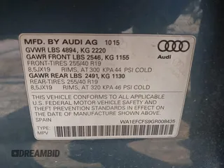 2016 Audi Q3 Premium Plus z VIN WA1EFCFS9GR008435, wystawiony jako IAAI lot #41947710 z przebiegiem 112 770 mil mil oraz . Historia ofert i sprzedaży dostępna na DreamBid. Obrazek 9.