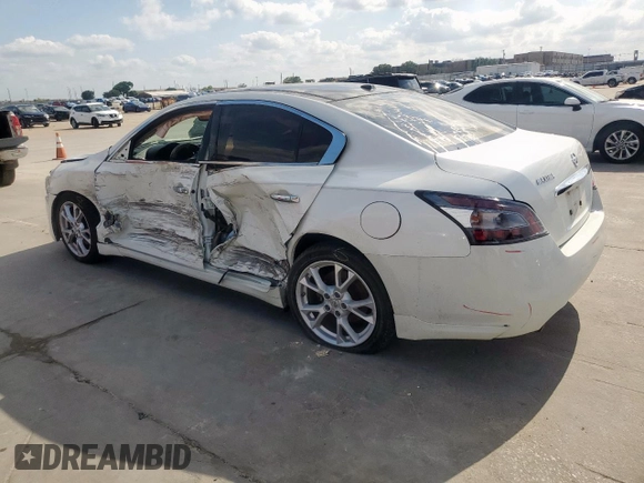 2013 Nissan Maxima SV with VIN 1N4AA5APXDC844020, listed as a Copart auction lot 58725575 with 133,091 mi miles and Salvage title. Bid and sale history available at DreamBid. Image 2.