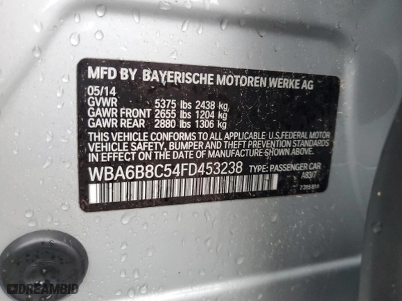 2015 BMW 6 Series 640i xDrive with VIN WBA6B8C54FD453238, listed as a Copart auction lot 73280224 with 87,201 mi miles and Salvage Title. Bid and sale history available at carsss.com. Image 15.