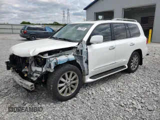 2011 Lexus LX 570 z VIN JTJHY7AXXB4061977, wystawiony jako Copart lot #57298345 z przebiegiem 177 793 mil mil oraz Szkoda całkowita • Salvage title. Historia ofert i sprzedaży dostępna na DreamBid. Obrazek 1.