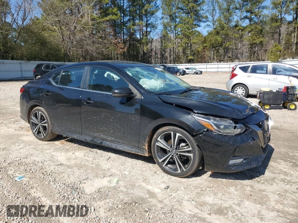 2022 Nissan Sentra SR with VIN 3N1AB8DV9NY319397, listed as a Copart auction lot 46607735 with 17,472 mi miles and Salvage Title. Bid and sale history available at carsss.com. Image 4.