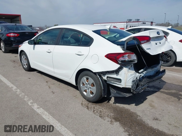 2018 Kia Forte LX with VIN 3KPFK4A77JE245278, listed as a IAAI auction lot 41797240 with 90,640 mi miles. Bid and sale history available at carsss.com. Image 3.