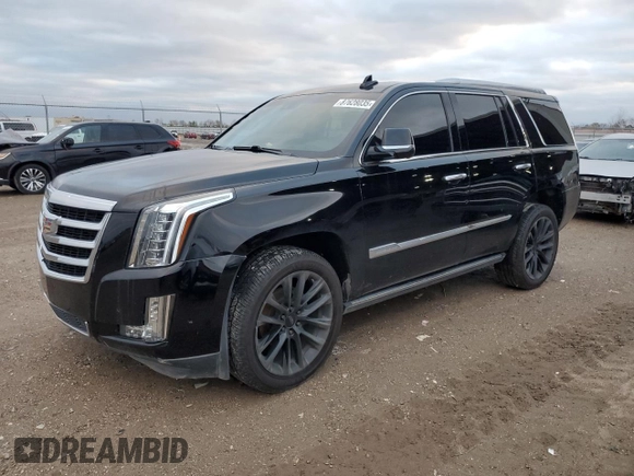 2017 Cadillac Escalade Premium Luxury with VIN 1GYS3CKJ4HR337750, listed as a Copart auction lot 87628035 with 107,142 mi miles and Clean title. Bid and sale history available at DreamBid. Image 1.