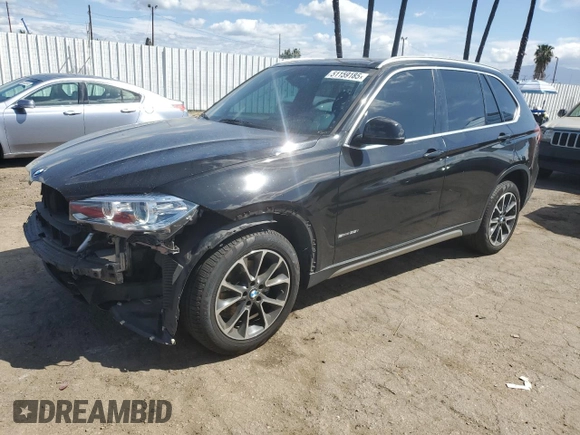 2017 BMW X5 sDrive35i with VIN 5UXKR2C39H0X03686, listed as a Copart auction lot 51159185 with 84,244 mi miles and Salvage Title. Bid and sale history available at carsss.com. Image 1.