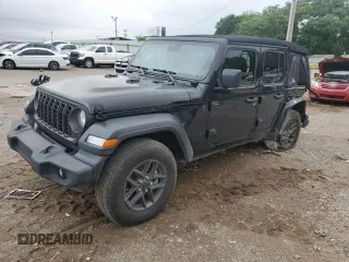 2024 Jeep Wrangler Sport S with VIN 1C4PJXDG2RW268019, listed as a Copart auction lot 57477155 with 5,546 mi miles and Salvage title. Bid and sale history available at DreamBid. Image 1.