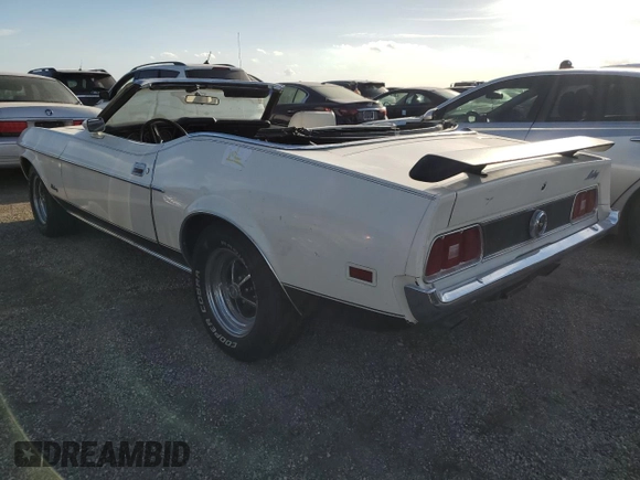 1973 Ford Mustang с VIN 3F03H257970, выставлен на аукционе Copart как лот 76169144 с пробегом 70 749 миль миль и Списание • Salvage title. История ставок и продаж доступна на DreamBid. Изображение 2.